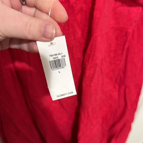 NWT Old Navy hot pink dress size large adjustable straps dot detail - Picture 6 of 6